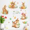 Happy Easter Bunny Wall Decals Stickers, Cute Rabbit Easter Eggs Decorations Bedroom Art, Spring Carrot Butterfly Home Kitchen Decor